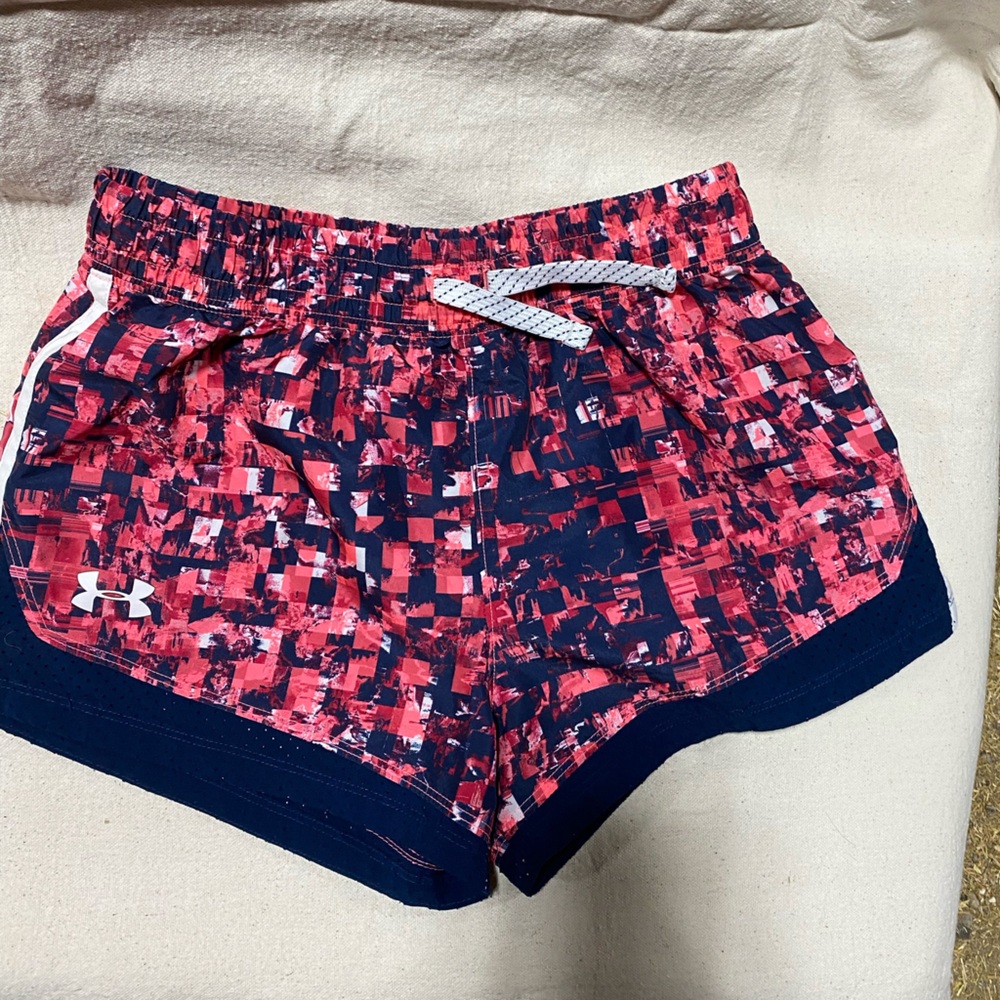 Under Armour Coral and Navy Sports Shorts